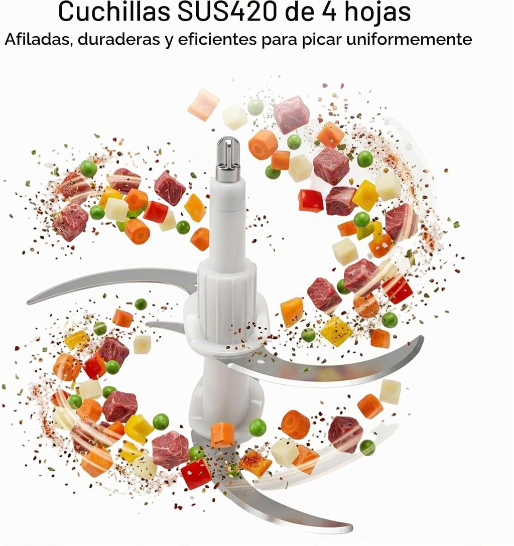 MEGAWISE Procesador de alimentos, molinillo eléctrico de carne de 800 W con