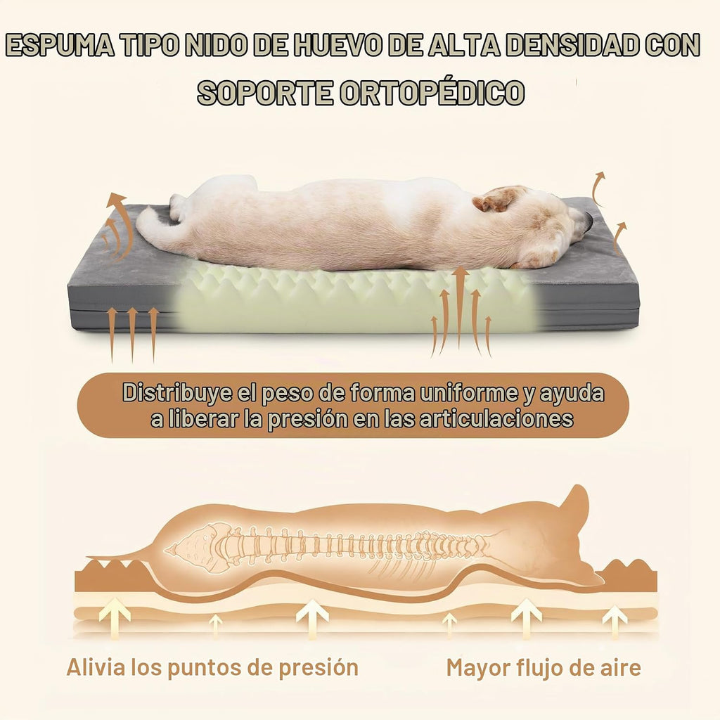 Cojín lavable de gran tamaño impermeable del cajón de la cama del perro al