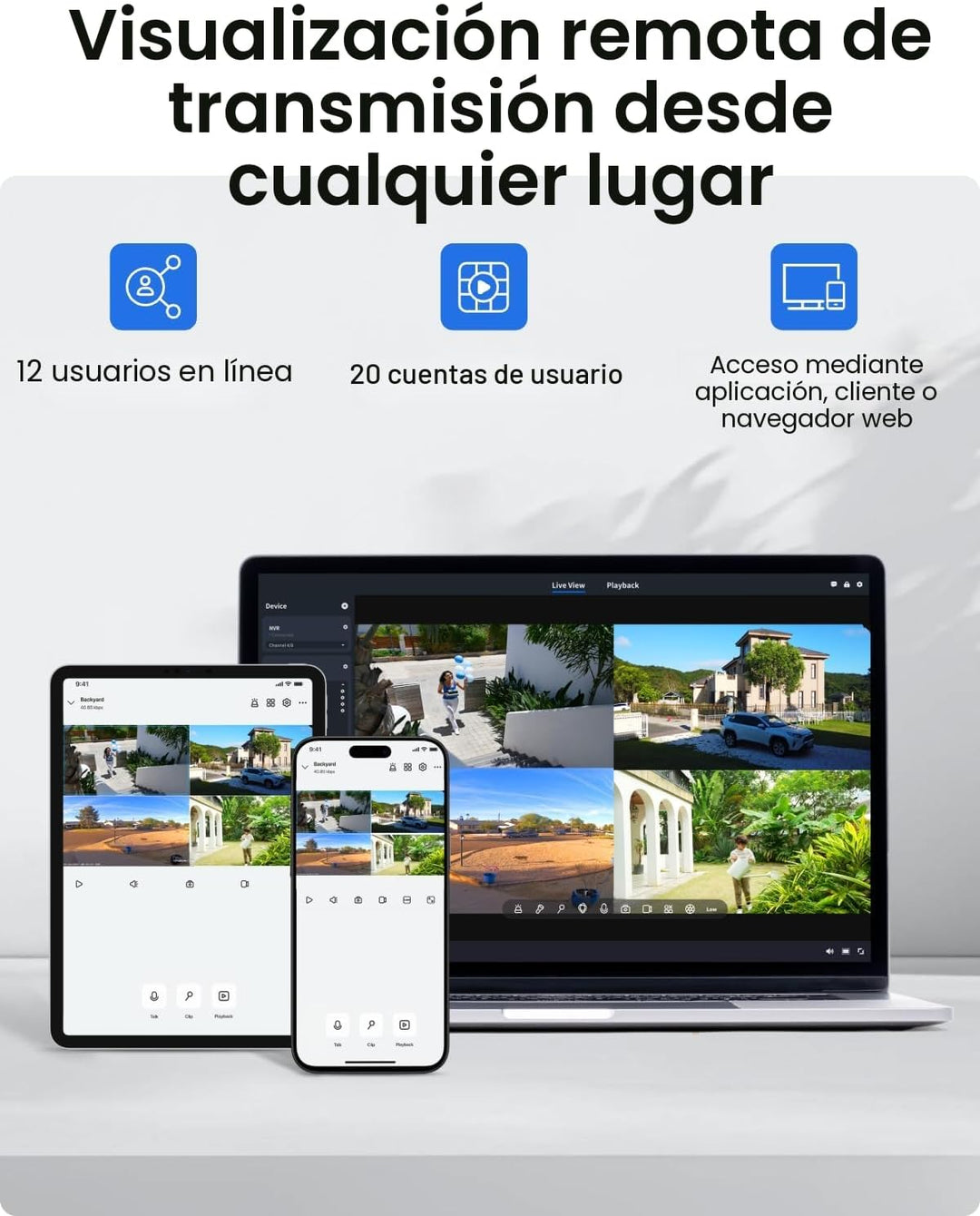 REOLINK Sistema de cámara de seguridad para el hogar de 8 canales,...