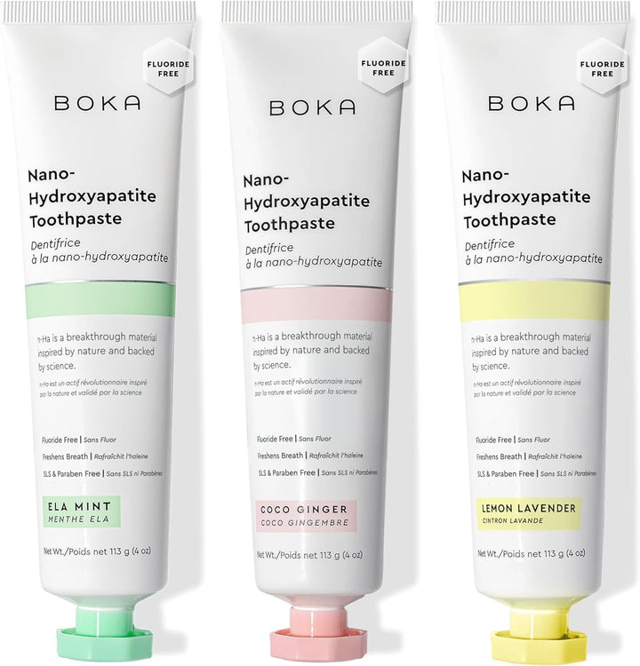 Boka Pasta de dientes sin flúor, Pasta de dientes de Nano Hidroxiap...
