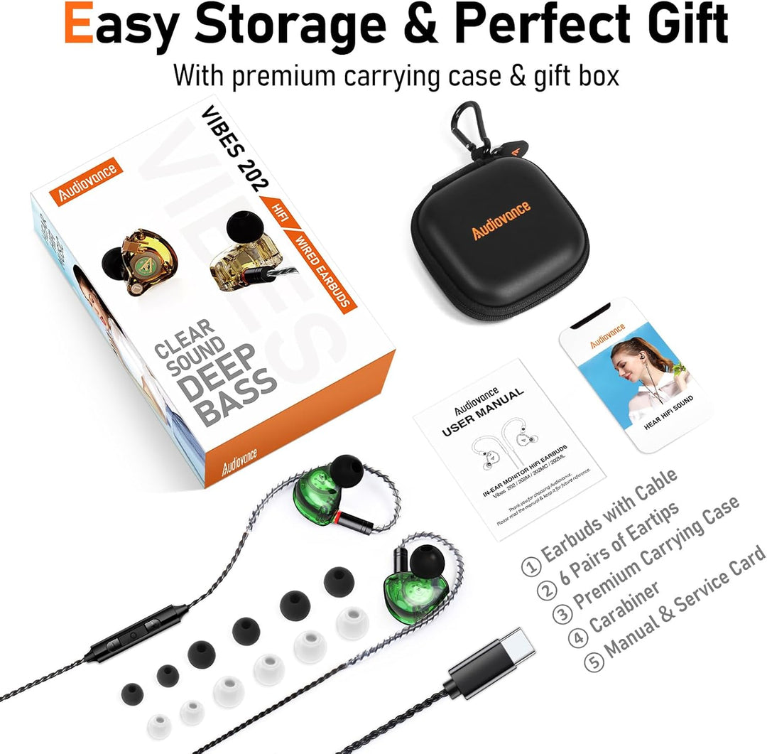 Vibes 202MC USB-C Auriculares con Cable - Auriculares Intraurales U...