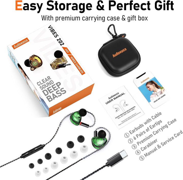 Vibes 202MC USB-C Auriculares con Cable - Auriculares Intraurales U...