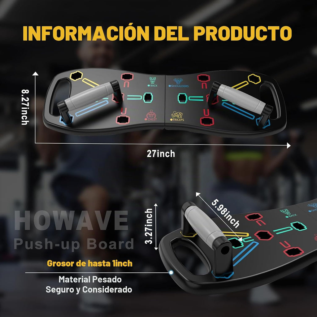 Banco de Flexiones, Tabla Portátil para Flexiones para Hombre, Barra de Flexiones Plegable