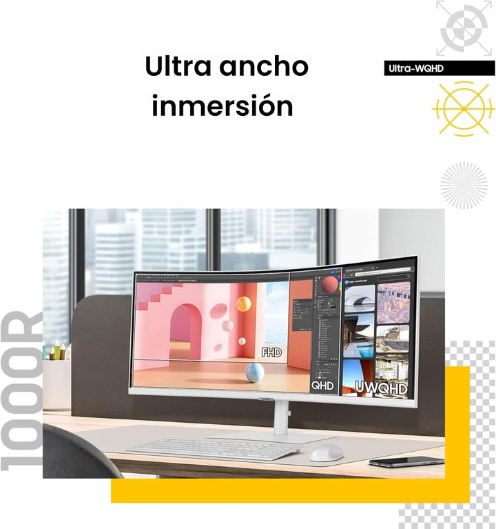 Samsung ViewFinity (S65TC) Ultra-WQHD 1000R Monitor curvo para comp...