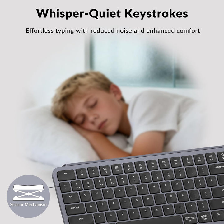 Keychron Teclado inalámbrico ultrafino B6 Pro, ZMK de tamaño comple...