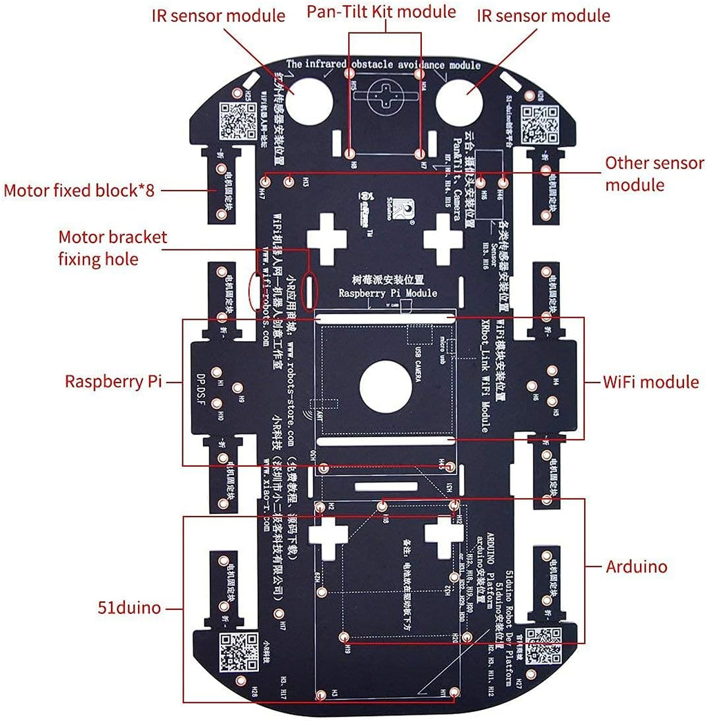 Chasis de Robot 4WD Robot Car Smart Chassis Kit con 4 motores TT para Arduino/Raspberry Pi/Jetson Nano, Kit DIY de aprendizaje de chasis robótico inteligente