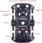 Chasis de Robot 4WD Robot Car Smart Chassis Kit con 4 motores TT para Arduino/Raspberry Pi/Jetson Nano, Kit DIY de aprendizaje de chasis robótico inteligente