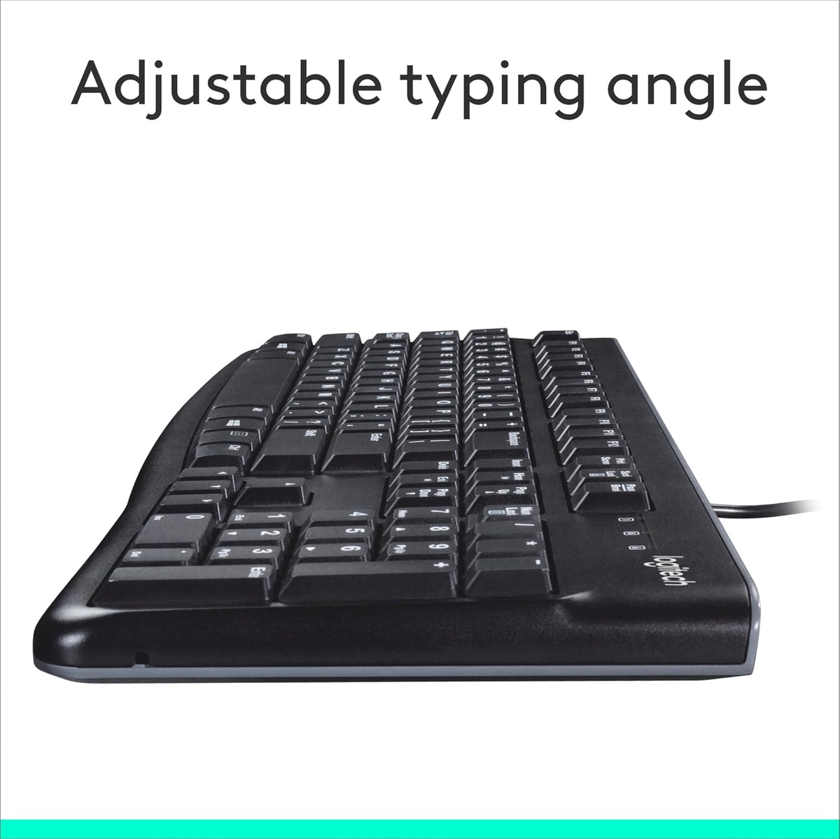 K120 teclado ergonómico de escritorio con cable USB negro