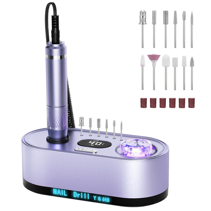 JOSGLOI Taladro de uñas eléctrico profesional: Kit de lima de uñas...