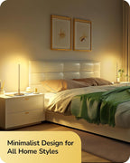 Lámpara EDISHINE Juego de 2 lámparas de mesa LED, modernas lámparas de escritorio