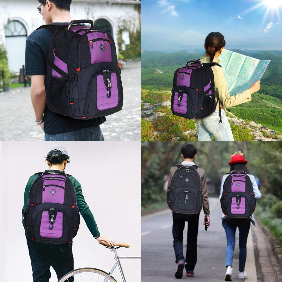 SHRRADOO Mochila de viaje extragrande para laptop de 50 litros con...