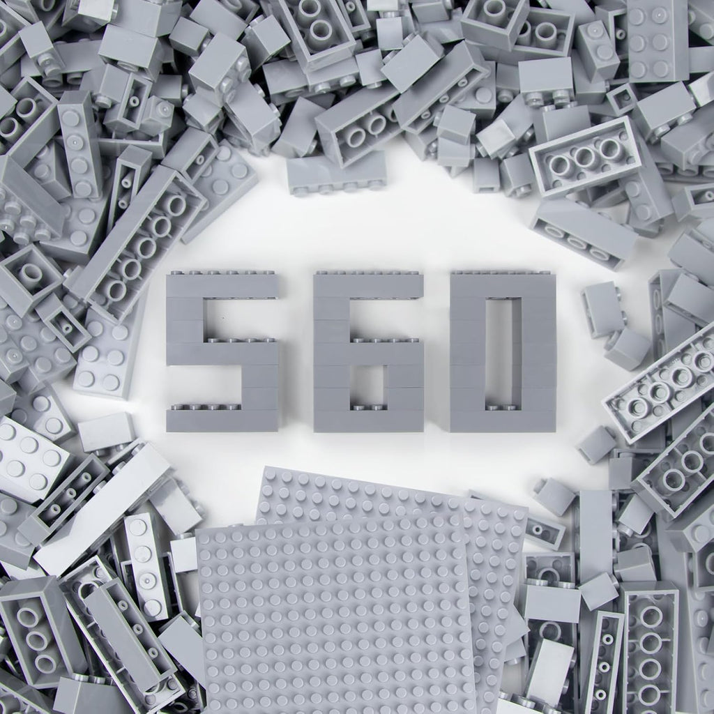 Juego de bloques de construcción clásicos de 560 piezas a granel en 7
