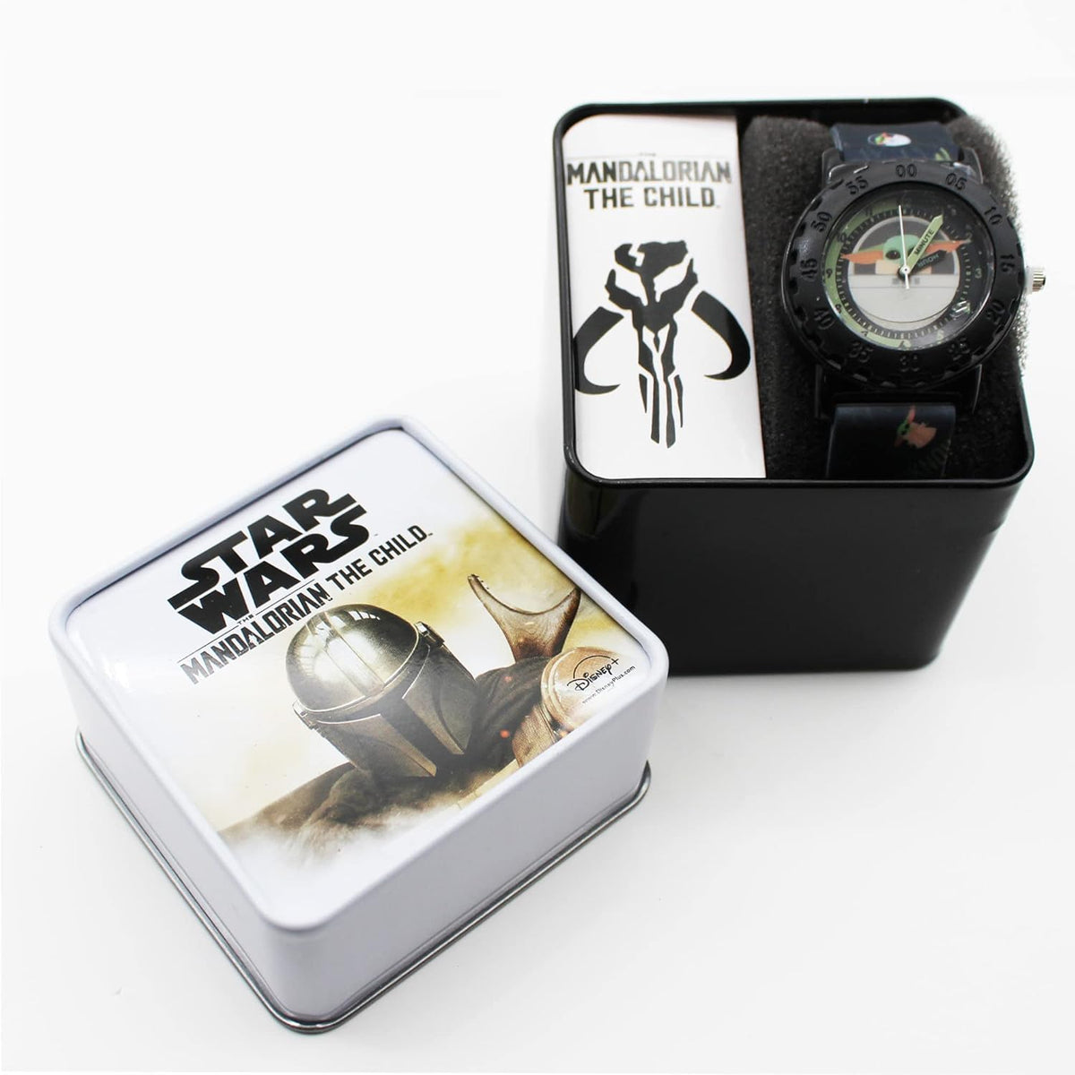 Accutime Star Wars Baby Yoda Reloj de pulsera analógico de cuarzo con cara pequeña, detalles verdes para niñas, niños de todas las edades (MNL9001AZ), Verde, Reloj de pulsera analógico