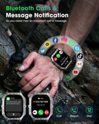 Reloj inteligente militar GPS integrado, llamadas Bluetooth, para iPhone y