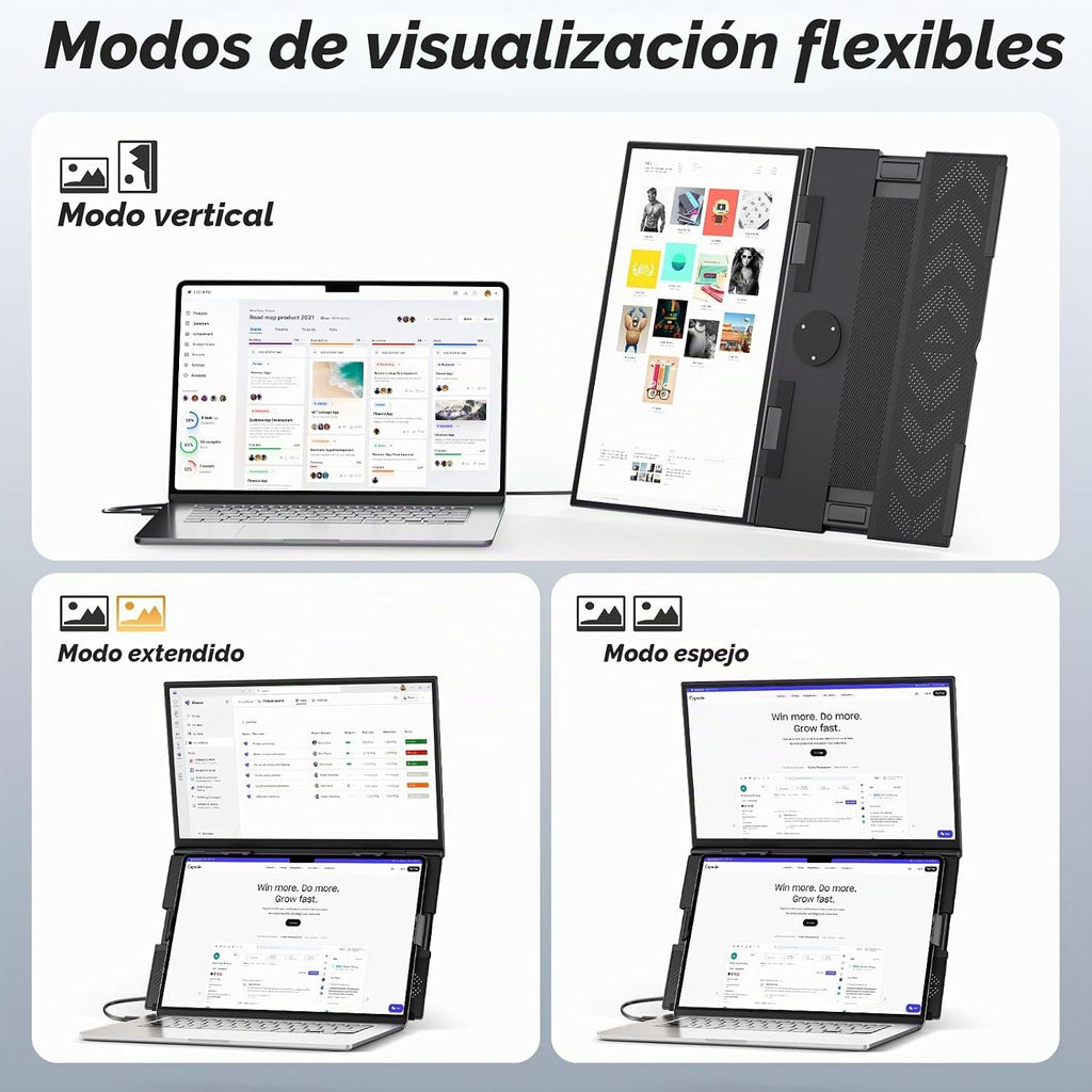 Ygretyrjh Extensor de pantalla para laptop de 15.6 pulgadas, monito...