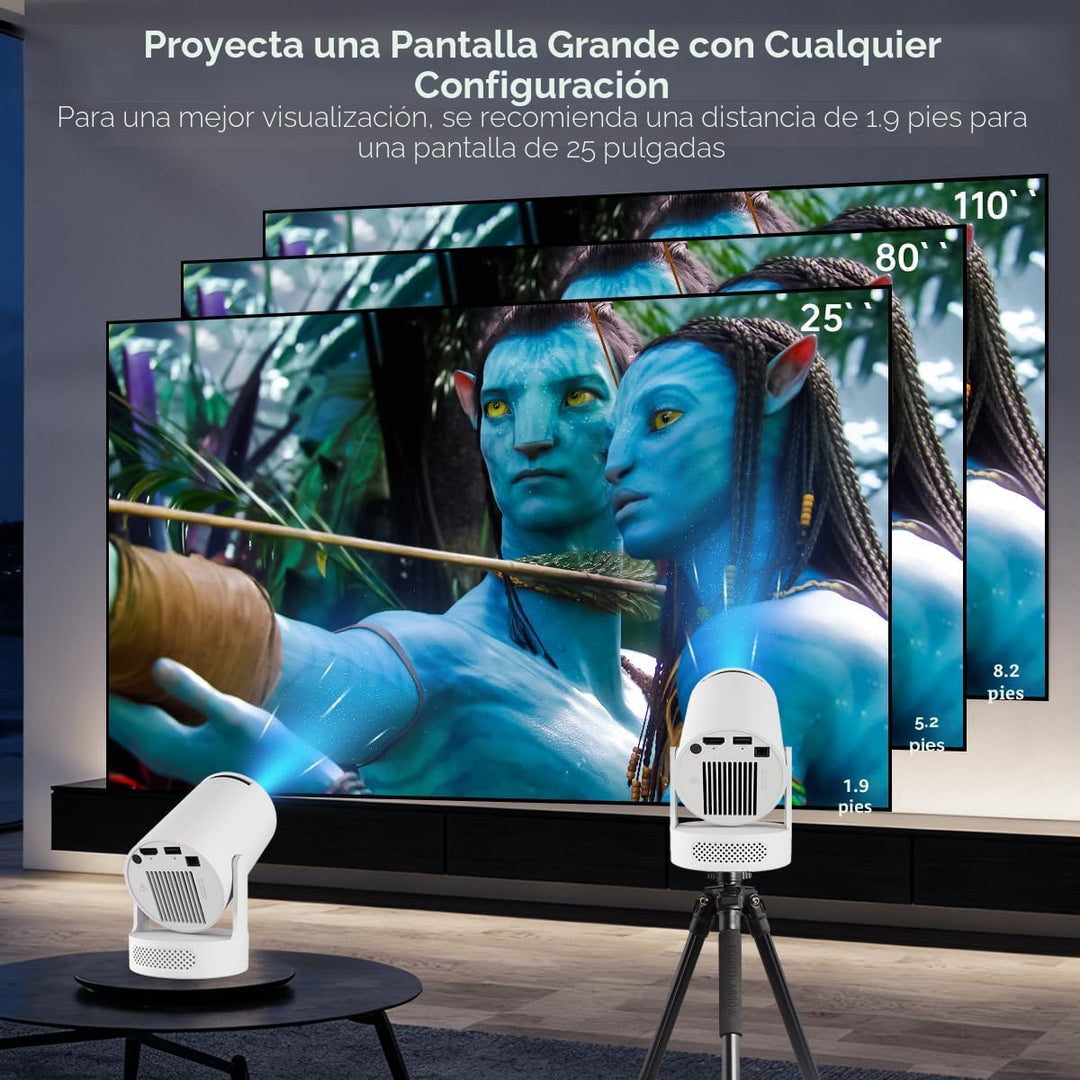 Xorytin Proyector con WiFi y Bluetooth, mini proyector con aplicaci...