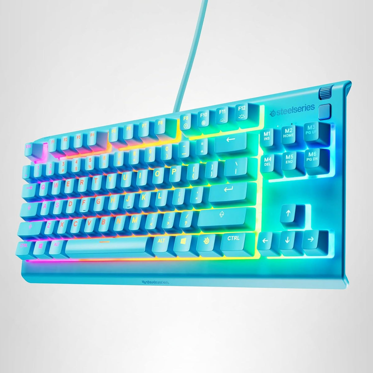Teclado para juegos SteelSeries Apex 3 TKL Aqua RGB \u2014 Factor d...