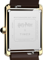 Timex Reloj para Mujer de Harry Potter x Hailey Hogwarts 24mm - Marrón Dos Piezas de Liberación Rápida Correa Champagne Dial Caja en Tono Oro