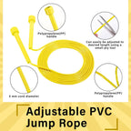 Xinnun 32 cuerdas de salto de PVC para fitness, cuerda de saltar ajustable de 9.2 pies, cuerda versátil irrompible con mango de plástico para mujeres y hombres, entrenamiento de resistencia, ejercicio