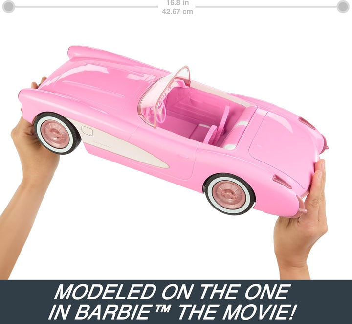 Barbie Hot Wheels RC Corvette from The Movie, auto de juguete con c...