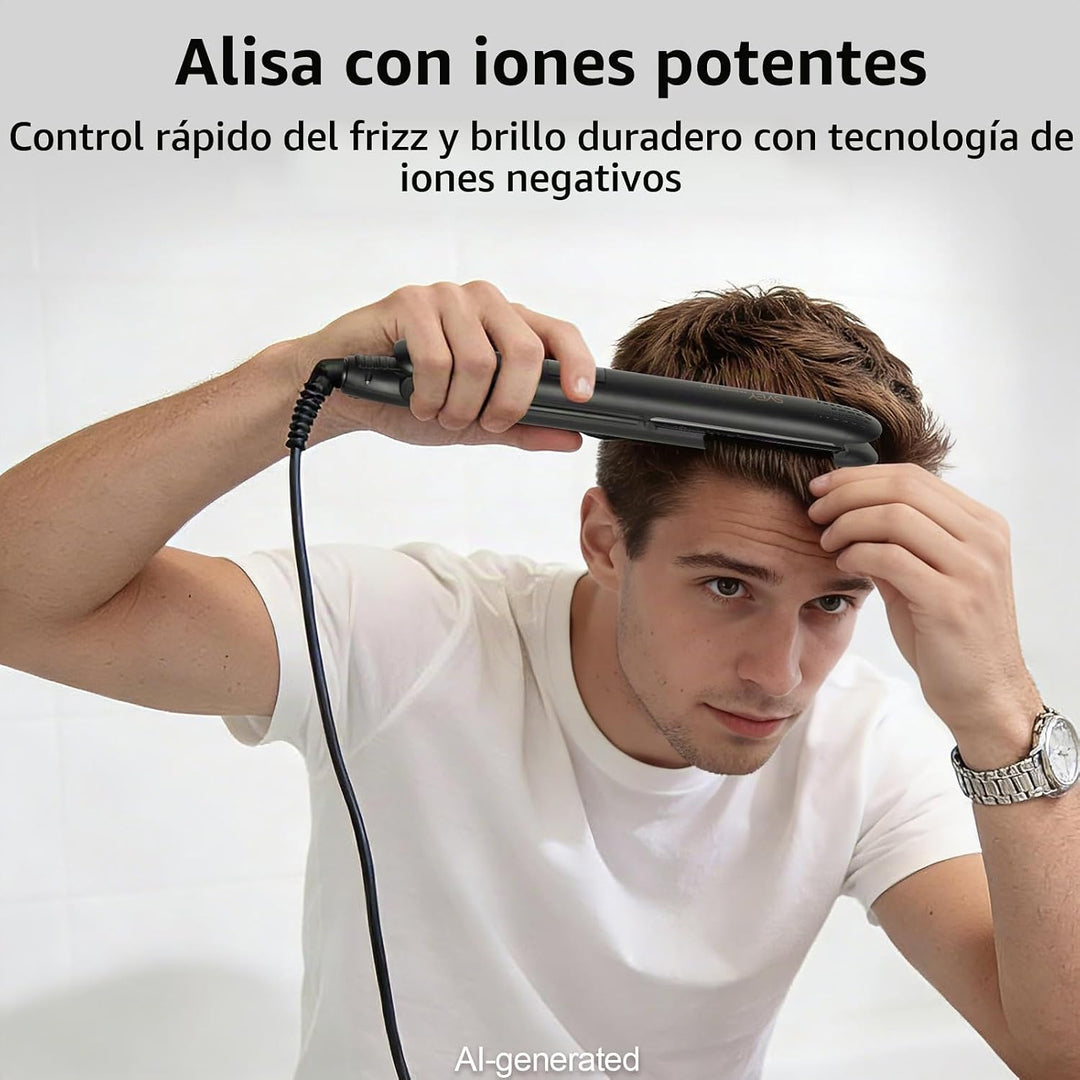 Plancha plana de cerámica Titanium de la enderezadora del pelo del...