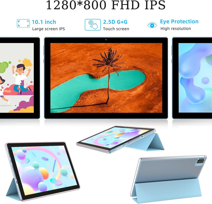 Tablet de 10 Pulgadas Android, Tablet 2 en 1, Incluye Teclado, Rató...