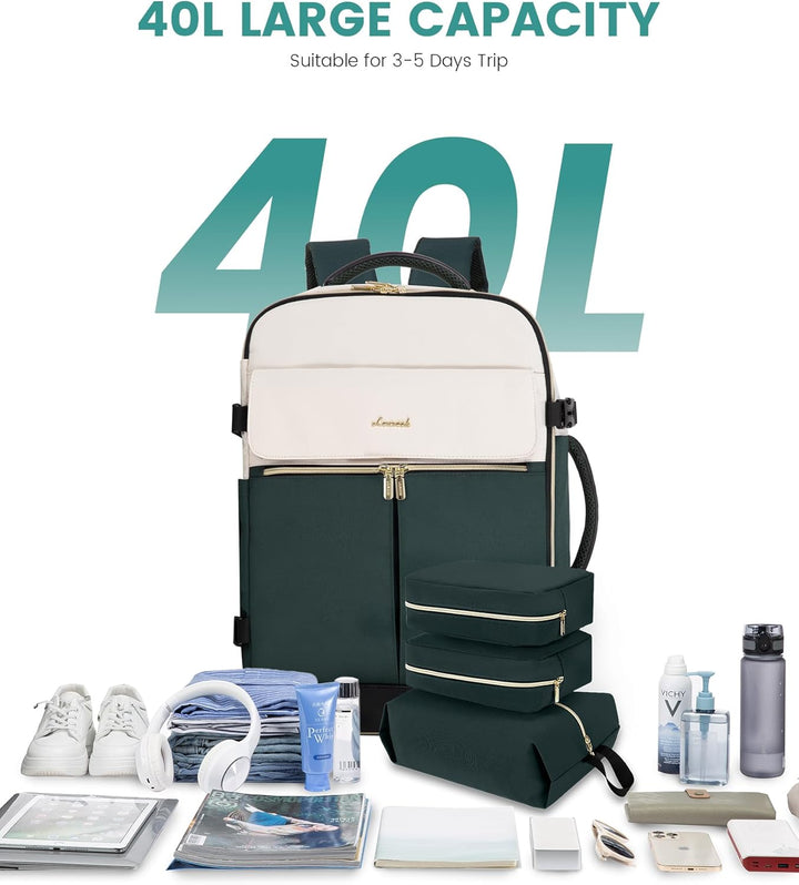 LOVEVOOK: mochila de transporte de 40L, mochila de viaje para mujer...