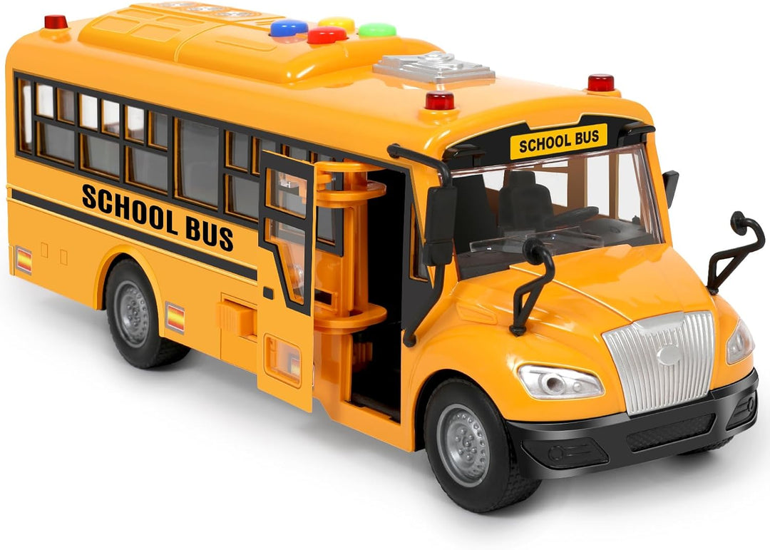Juguetes amarillos de autobús escolar para niños pequeños