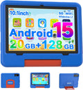 IWEGGO Tablet Android 15 para niños con estuche EVA, tablet de 10 pulgadas para niños, Azul
