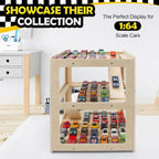Vitrina para autos Hot Wheels Garage y Matchbox, 1/64 escala de juguete fundido a presión, estuche de almacenamiento para ruedas calientes, estacionamiento, garaje, diorama, juguete, rampa de aparcamiento
