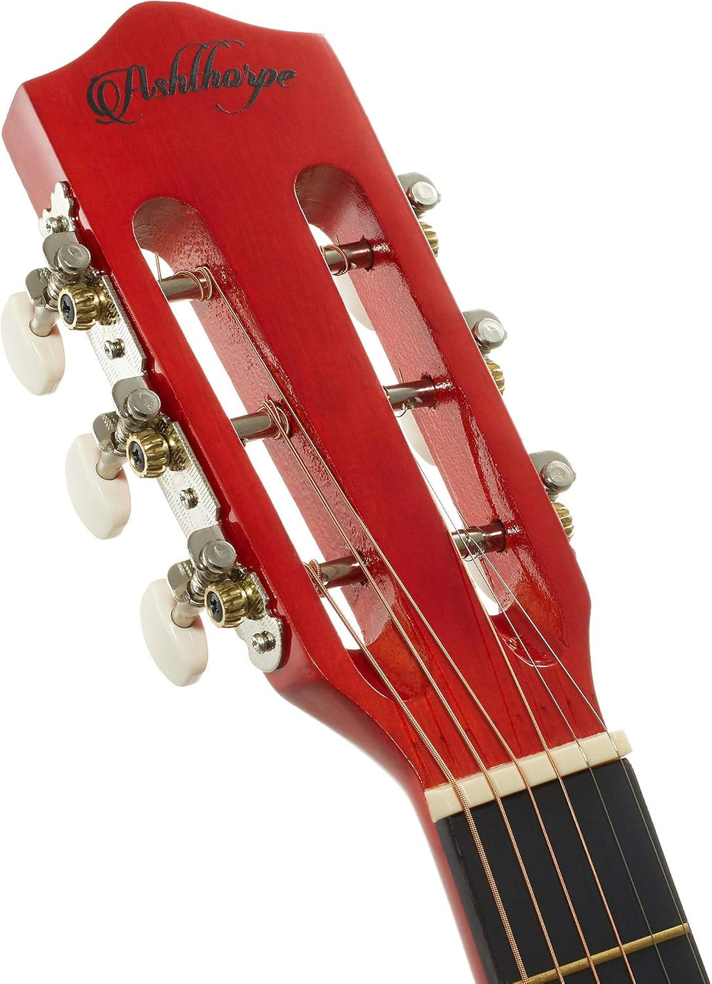 Ashthorpe Guitarra acústica infantil de 30 pulgadas (natural), kit de inicio para principiantes con bolsa de concierto, cuerdas adicionales, correa, púas y lecciones