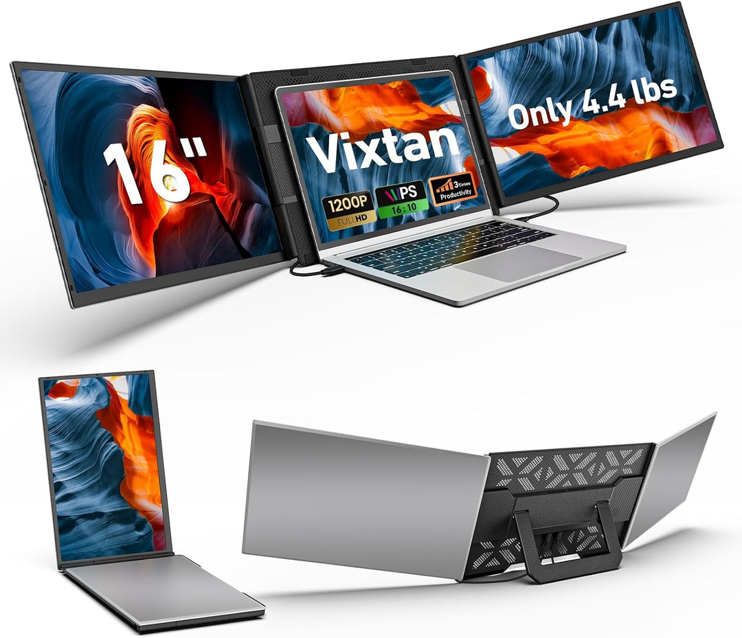 Vixtan Extensor de pantalla triple para computadora portátil de 16,...