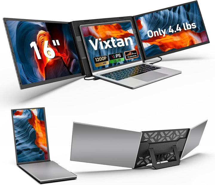 Vixtan Extensor de pantalla triple para computadora portátil de 16,...