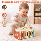 Lehoo Castle Juguete Montessori con xilófono para niños pequeños de 1 a 2
