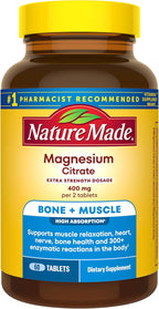 Nature Made Tabletas de citrato de magnesio de dosificación extra fuerte