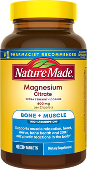 Nature Made Tabletas de citrato de magnesio de dosis extra fuerte,...