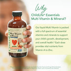 CHILDLIFE ESSENTIALS Multivitamínico y Mineral para Niños, Mango naranja., 8 Fl Oz (Pack of 2)