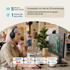 Yealink Auriculares Bluetooth BH78 con cancelación de ruido con micrófono