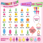 850 cuentas pop – Kit de fabricación de joyas para niñas de 3, 4, 5, 6, 7, 8 años, juguetes de artes y manualidades para niños, collar, pulsera, anillo, banda para el cabello, juego de broches de presión creatividad, regalos de cumpleaños para niños