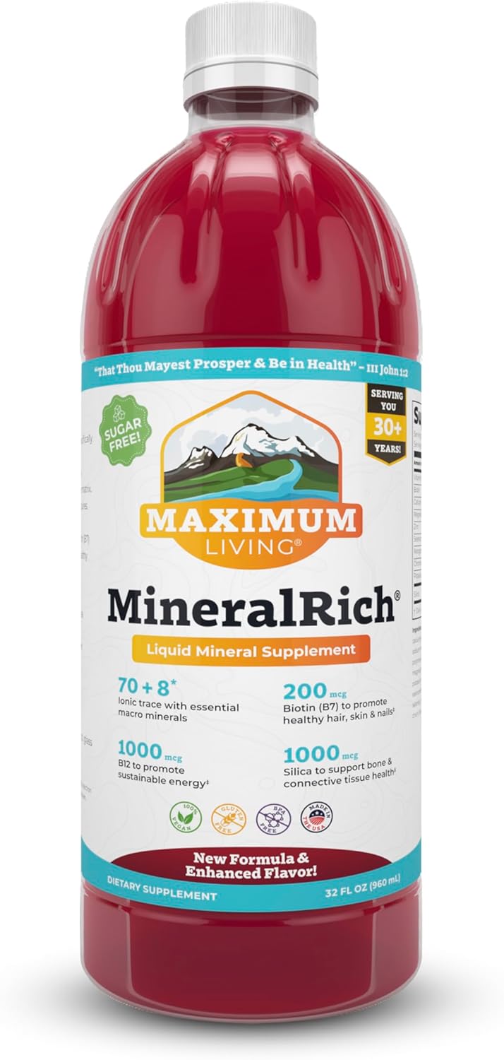Maximum Living MineralRich Minerals Suplemento \u2013 Mezcla líquid...