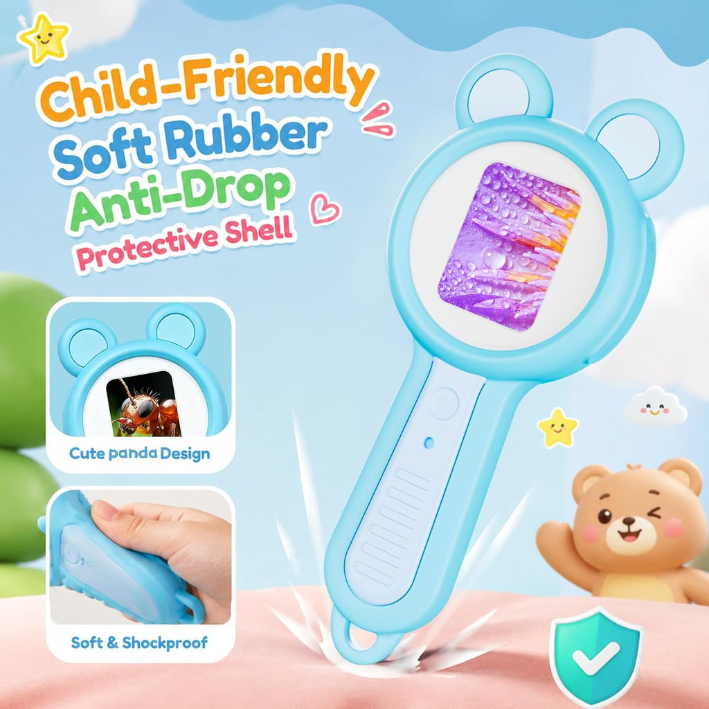 Lupa de enfoque automático de microscopio para niños