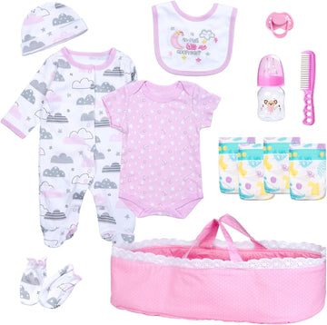 PEDOLLTREE Juego de 13 muñecas Reborn para niña, accesorios con moi...