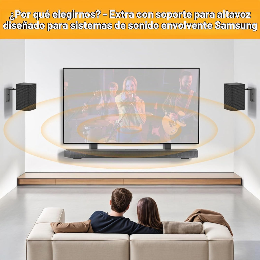 Soporte de TV para barra de sonido Samsung Soportes de TV para barra de sonido HW-Q990C/HW-Q990D/Q930C/HW-Q930B/HW-Q930D y más – Soporte ajustable en altura para montaje en barra de sonido Samsung, soportes de pared para altavoces WR y soporte remoto