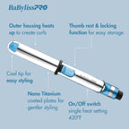 BaBylissPRO Nano Titanium Prima2000 Ionic Styling Iron, 3\/4" s...