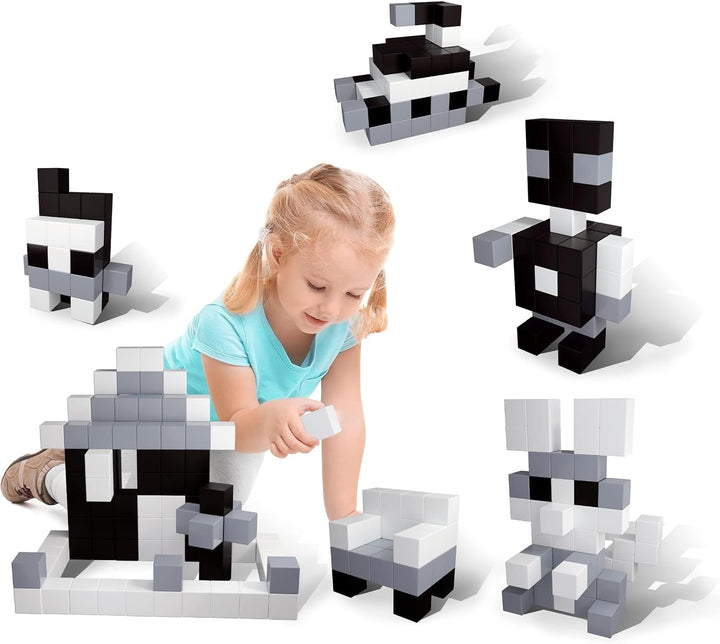 PicassoTiles 100pcs 0.5 "Pixel Puzzle Cubo Magnético Mix &amp;...