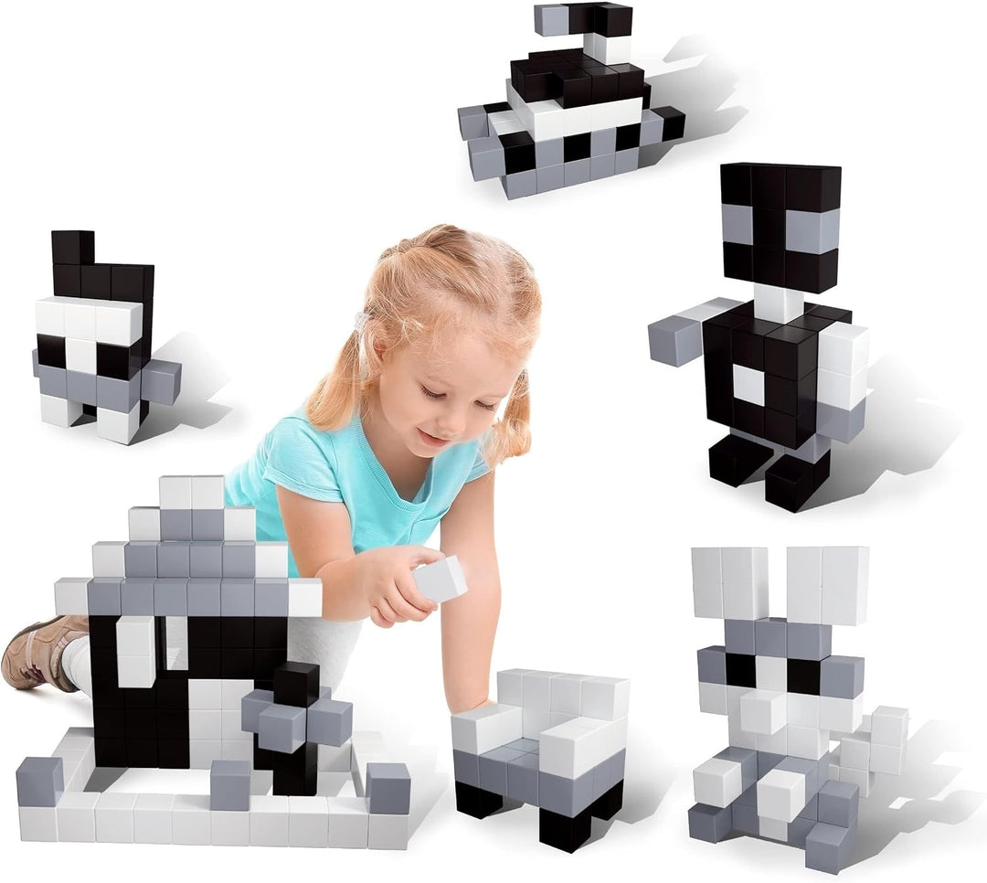 Picasso Cubes - Cubo magnético de rompecabezas de píxeles de 0.5 pu...