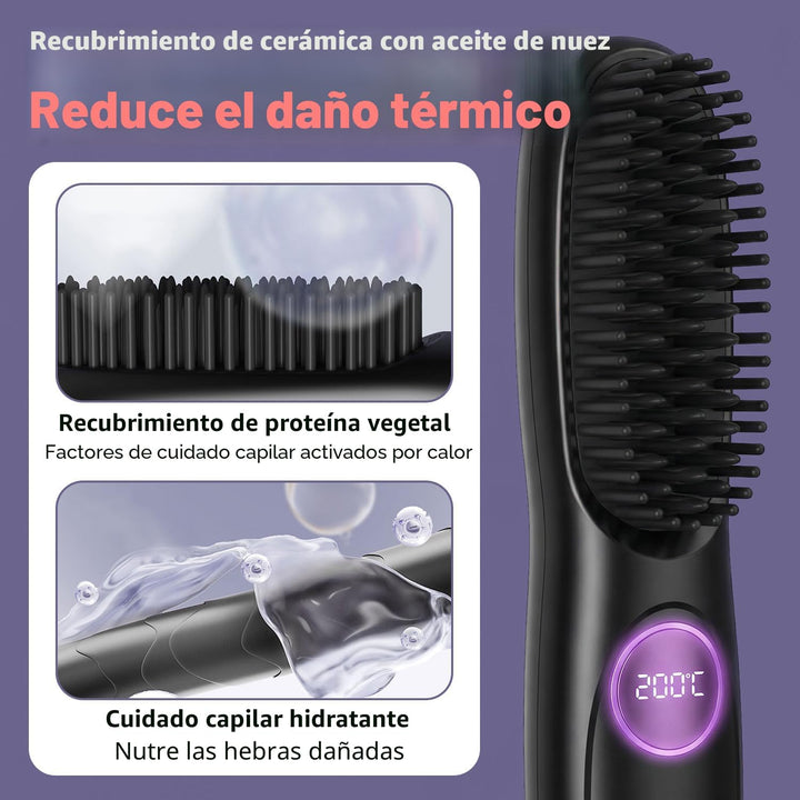Go Brush Pro 2026 - Plancha de pelo inalámbrica actualizada, portát...
