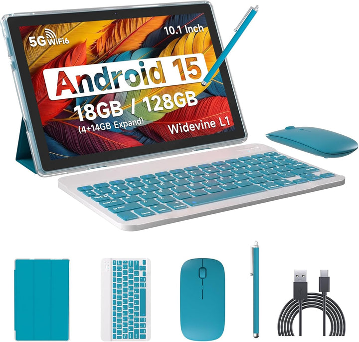 IWEGGO Tablet Android 15, 10 pulgadas, 18 GB de RAM+128 GB de ROM\/...