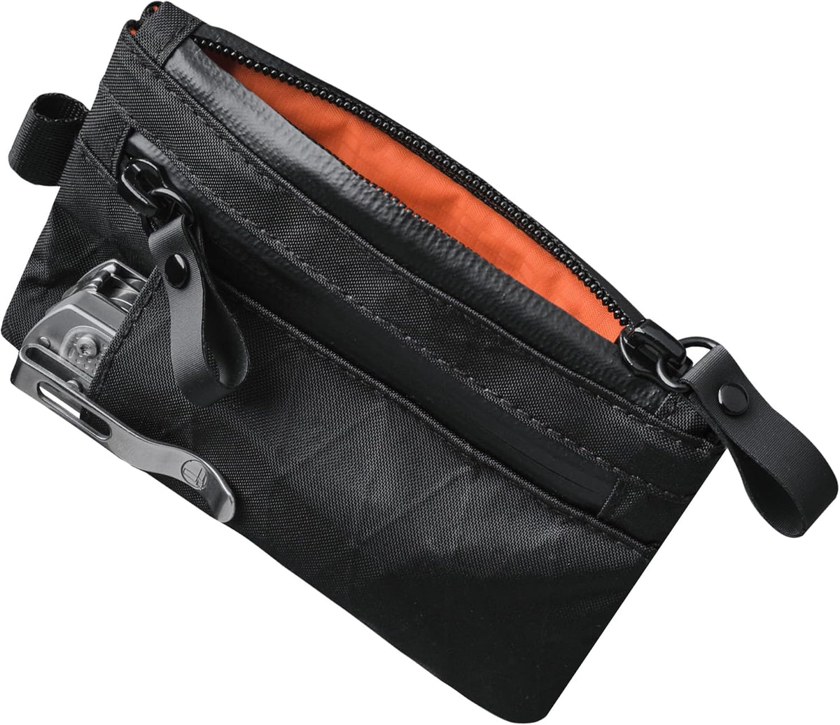 ALPAKA Zip Pouch Pro - Cartera con cremallera minimalista - con bloqueo RFID, tarjetero con cierre para ID, cartera con cremallera para hombres con ranura para herramientas múltiples