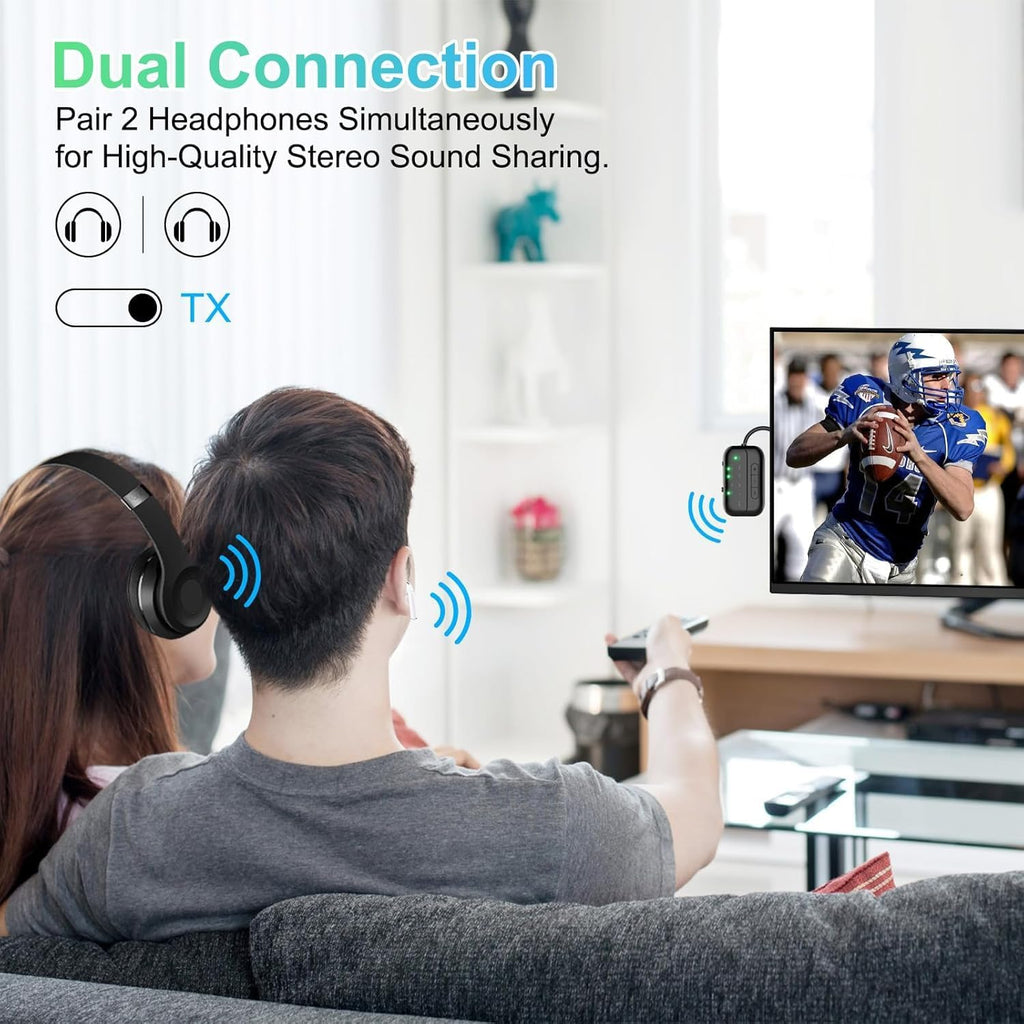 Receptor transmisor Bluetooth 2 en 1, adaptador Bluetooth para avión y TV
